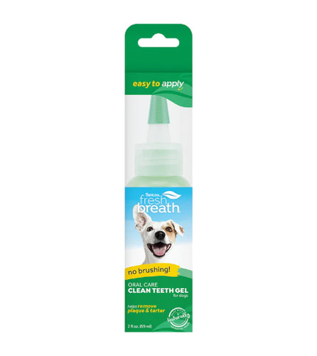 Tropiclean Fresh Breath Mint Clean Teeth Oral Care Gel 2oz